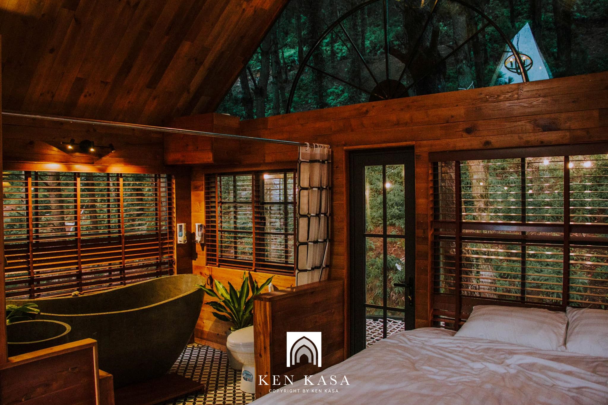 mẫu thiết kế nội thất homestay nh&agrave; gỗ